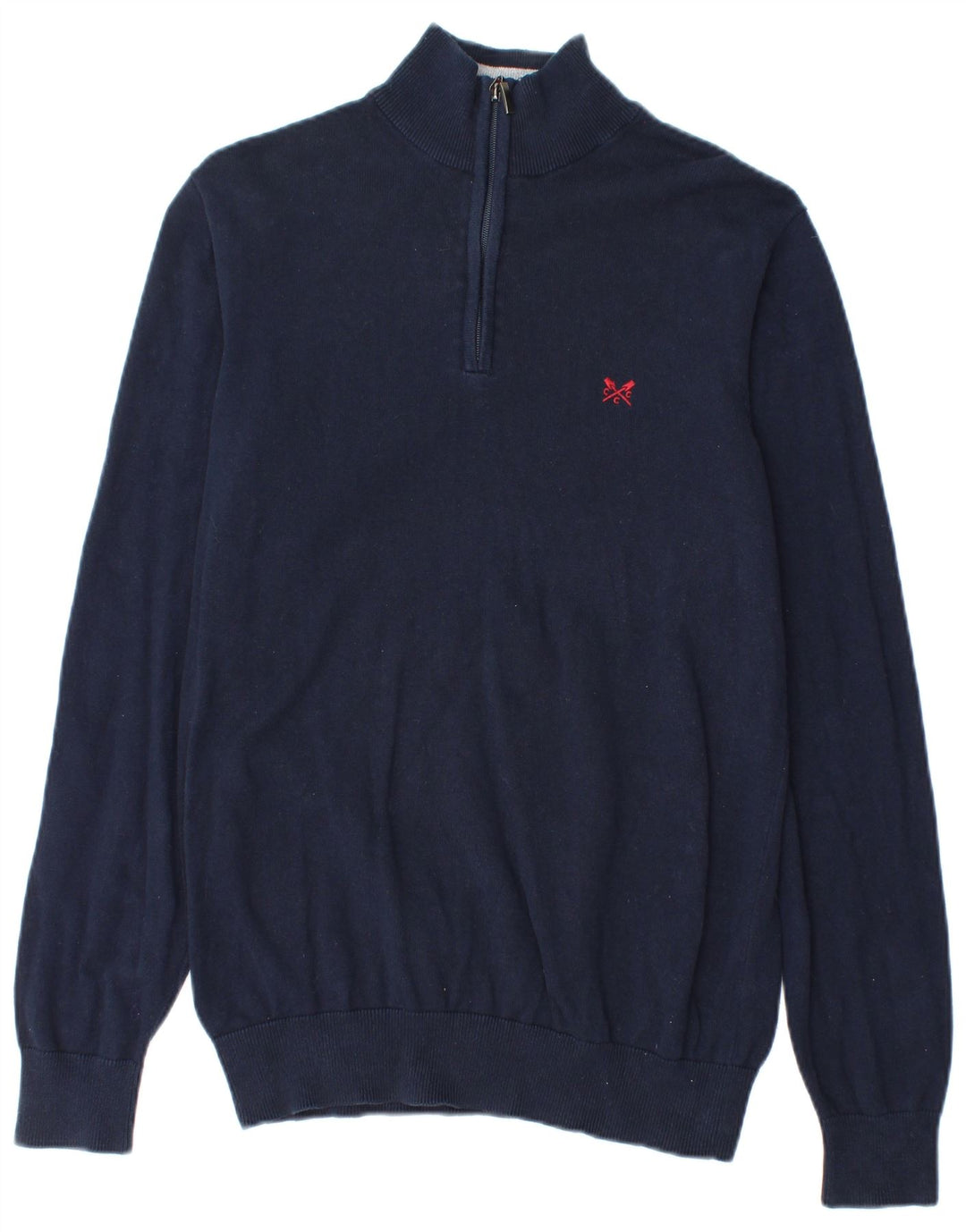 Crew Clothing Muški džemper s izrezom i srednjim tamnoplavim pamukom