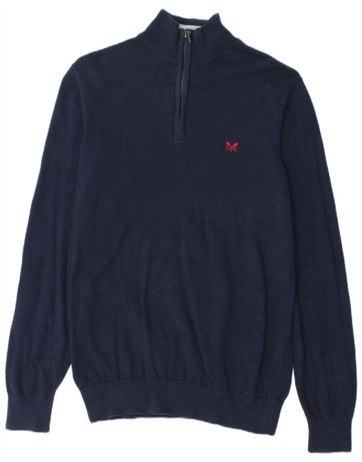 Crew Clothing Muški džemper s izrezom i srednjim tamnoplavim pamukom