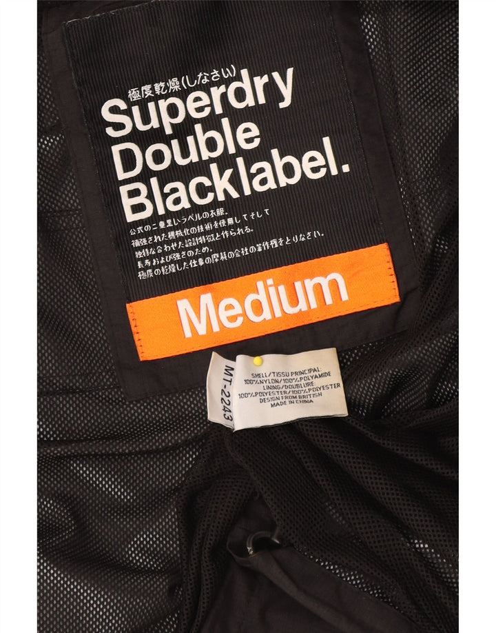 SUPERDRY ženska kišna jakna s kapuljačom s grafičkim motivima UK 14 Srednji crni najlon