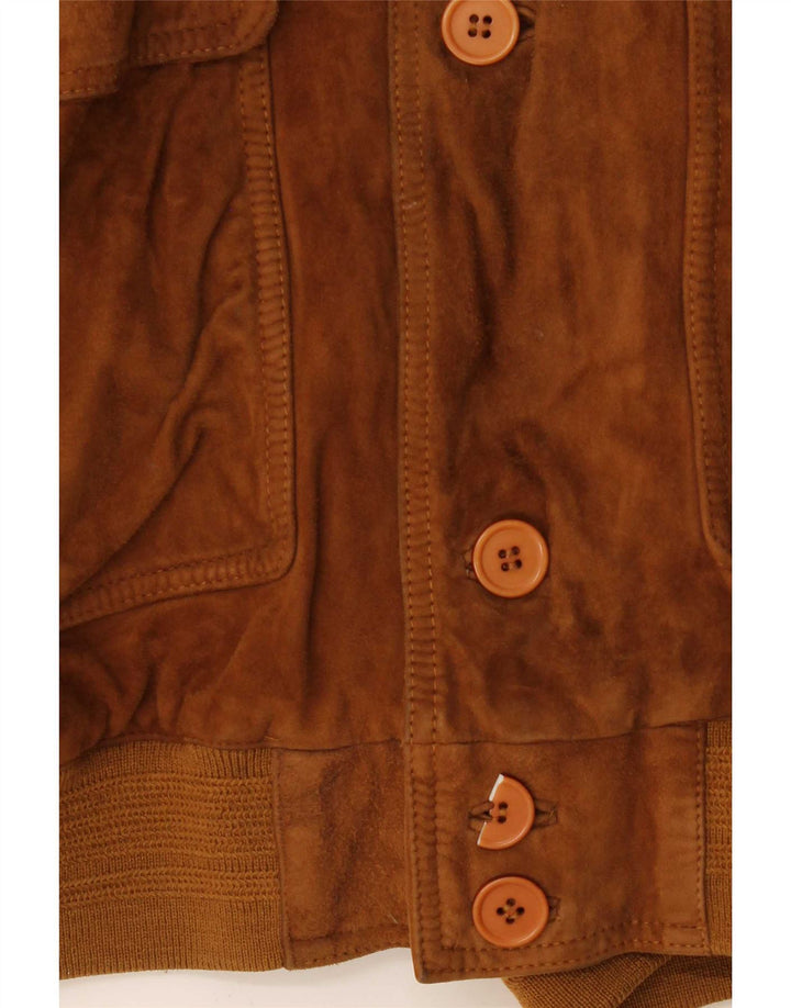 Vintage muška bomber jakna od brušene kože IT 50 Large Brown