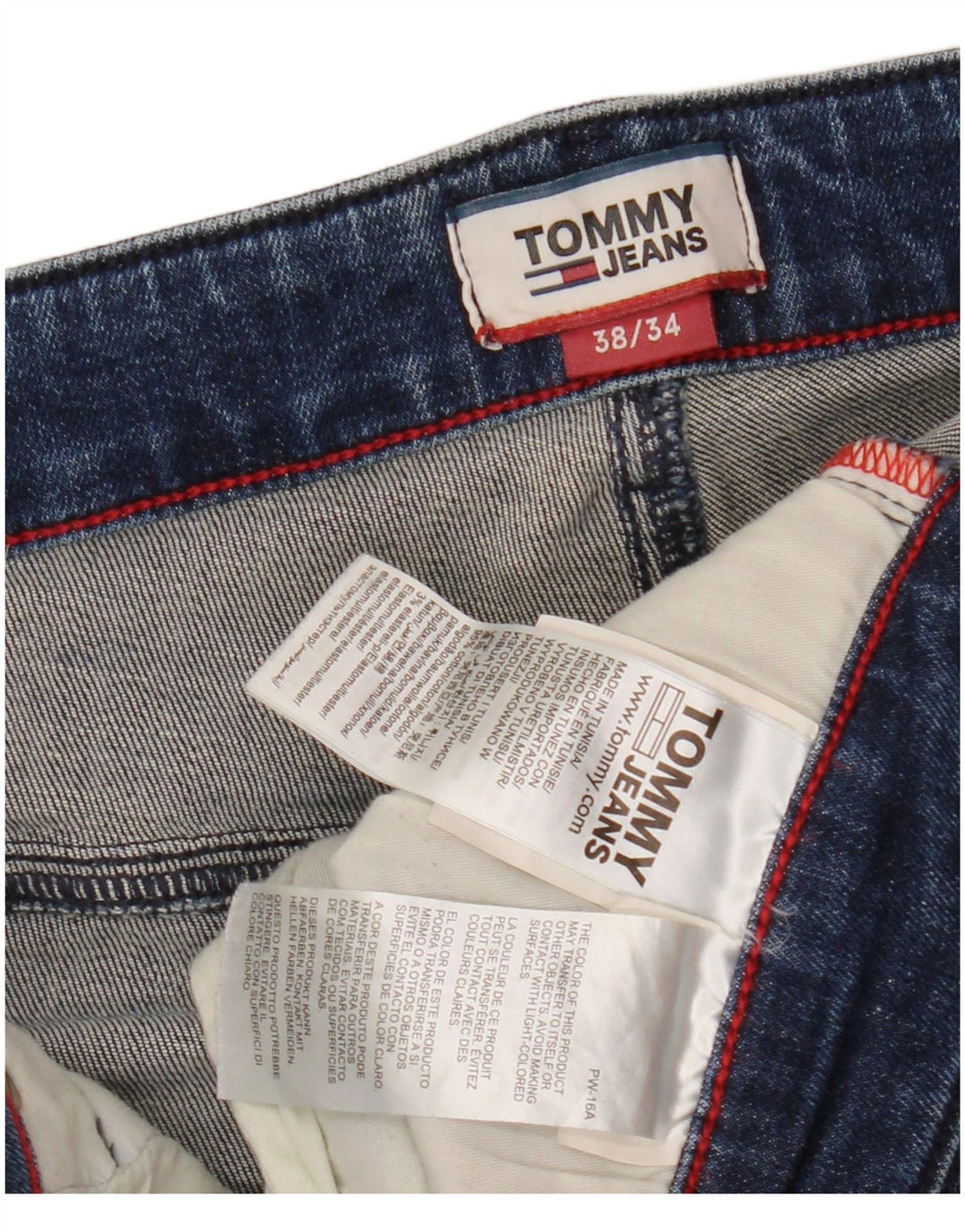 TOMMY HILFIGER Muške uske traperice W38 L34 Plavi pamuk