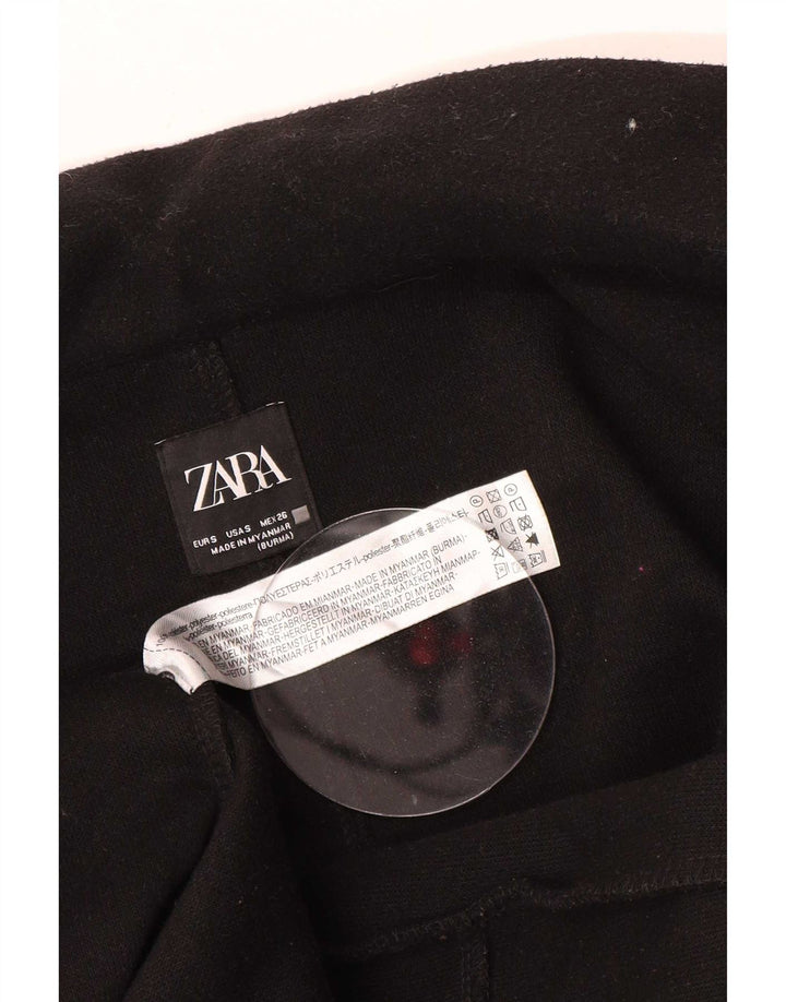 Zara ženski otvoreni kaput UK 10 mali crni poliester