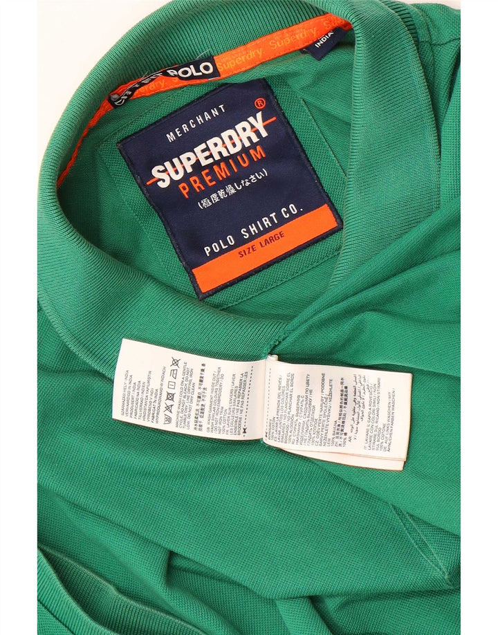 Superdry muška polo majica velika zelena pamuk