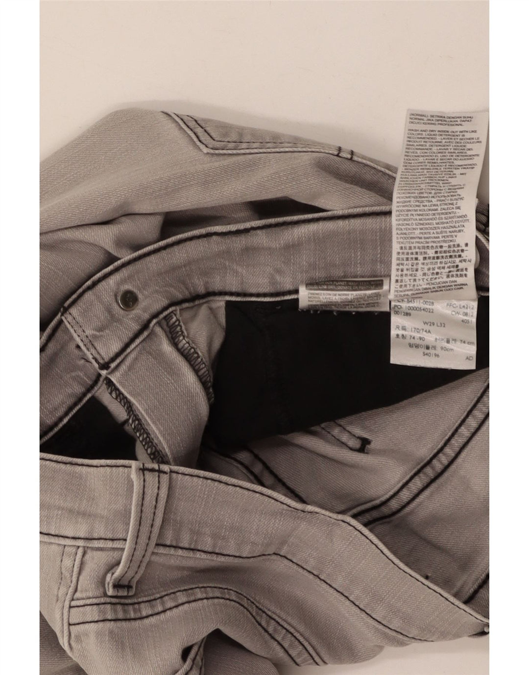 LEVI'S Mens Slim Jeans W29 L32 Grey Cotton Vintage Levi's and Second-Hand Levi's from Messina Hembry 
