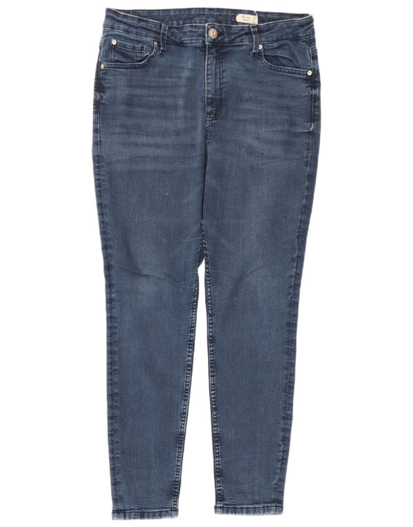 Marks & Spencer Womens The Ivy Skinny Jeans UK 16 Large W34 L27 Blue Cotton