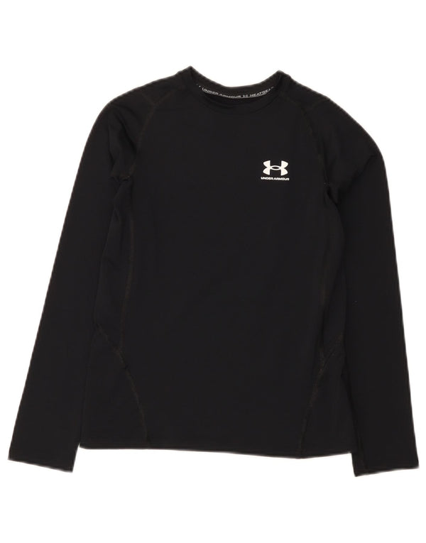 Under Armour Boys Heat Gear Top dugih rukava 9-10 godina srednje crna