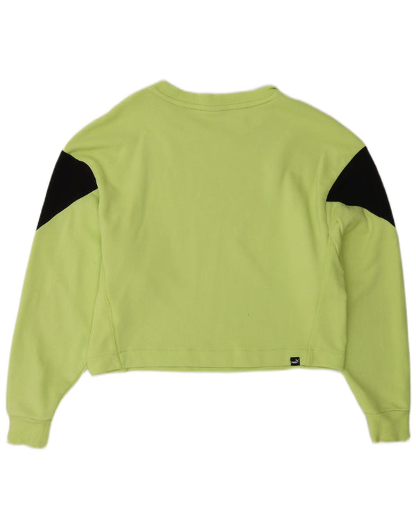 Puma ženska majica s kratkom majicom UK 10 Small Green Colourblock Cotton
