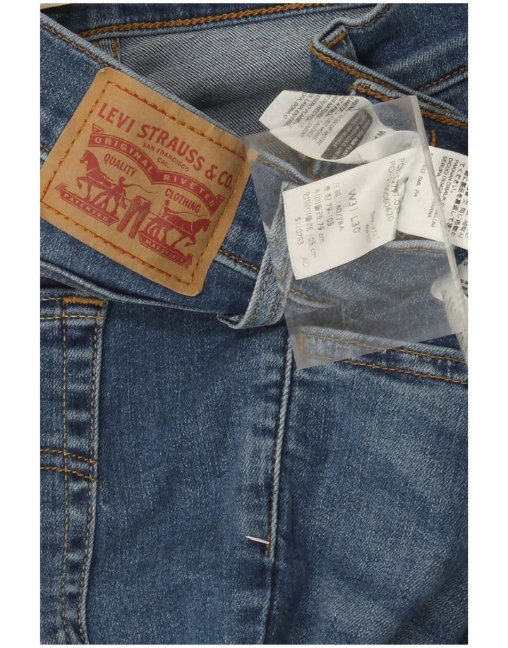 LEVI'S ženske 710 super uske traperice visokog struka W31 L30 plavi pamuk