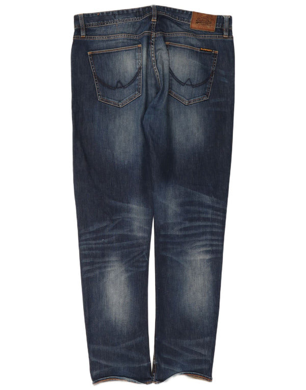 Superdry muške široke traperice Copperfill W36 L34 tamnoplavi pamuk