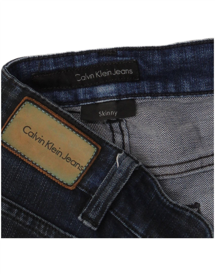 CALVIN KLEIN Ženske uske traperice W32 L30 tamnoplave