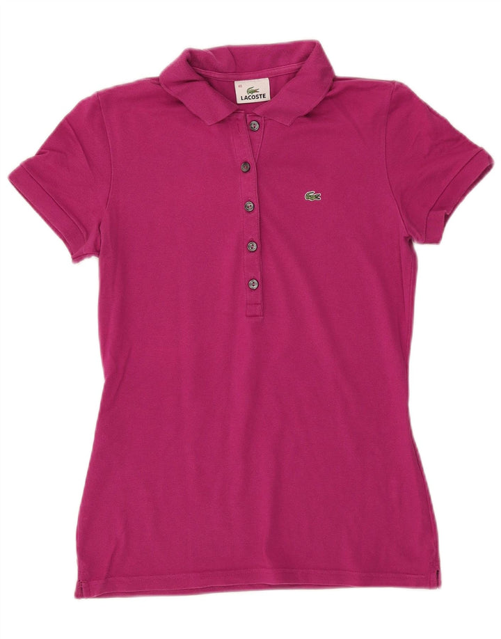 Lacoste ženska polo majica veličine 40, srednje ružičasti pamuk