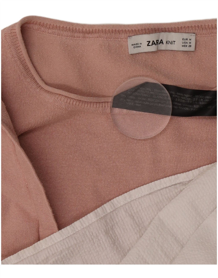 Gornji dio ženske prevelike bluze Zara UK 14 srednje ružičasta viskoza