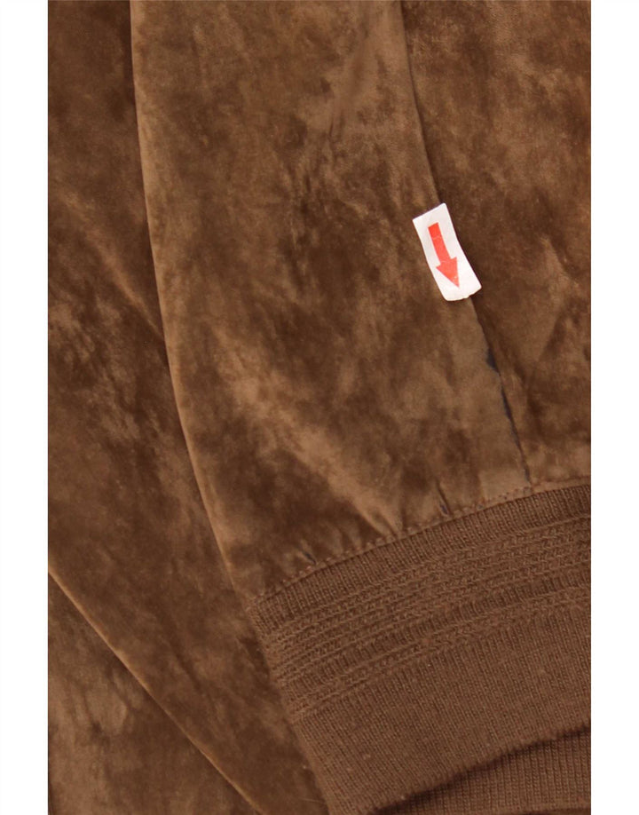 Vintage muška bomber jakna od velura IT 52 XL smeđa svila