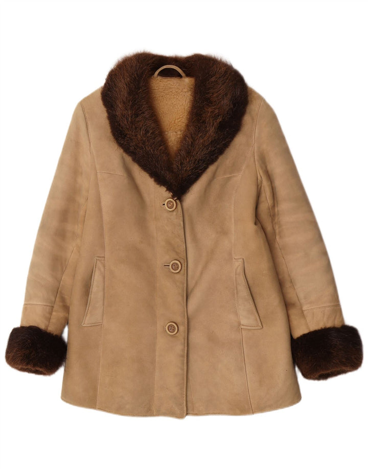 Vintage ženski kaput od šišmiša UK 10 Small Beige