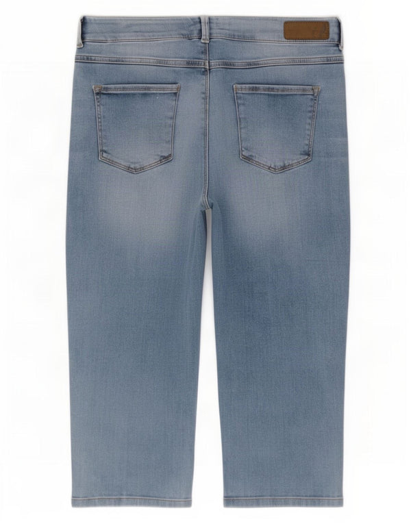Marks & Spencer ženske Boyfriend Capri traperice UK 12 srednje W30 plavi pamuk