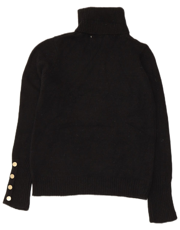 ZARA ženski pulover s rol izrezom UK 12 Srednje crni akril