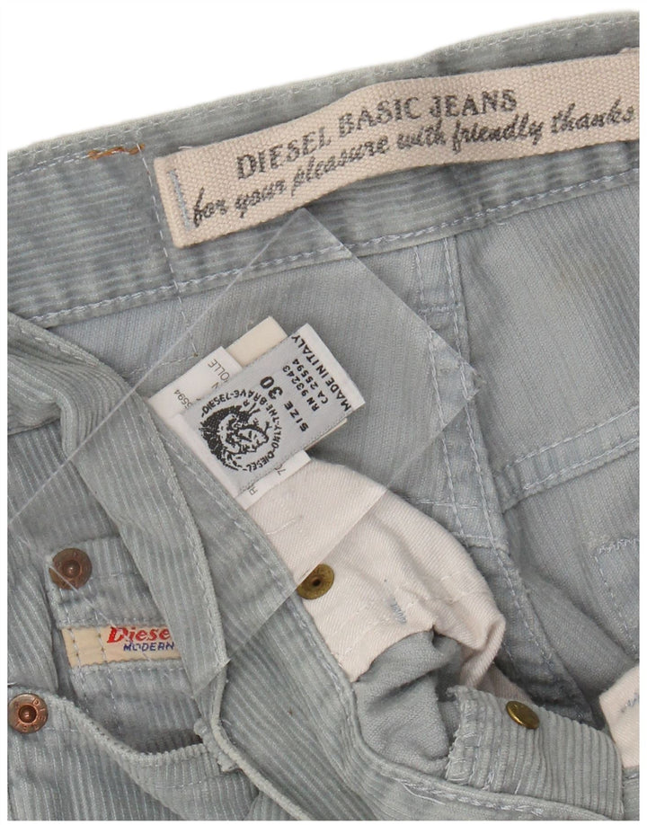 DIESEL Muške ravne hlače od samta W30 L31 plavi pamuk