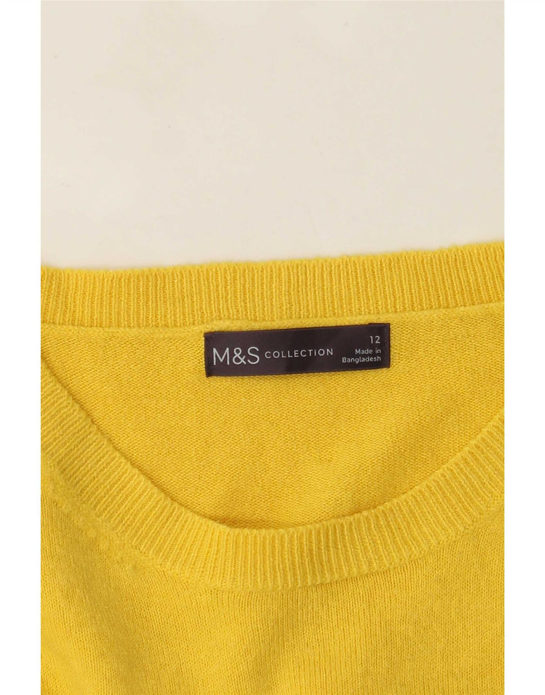 Marks & Spencer ženski džemper s okruglim izrezom UK 12 srednje žuta