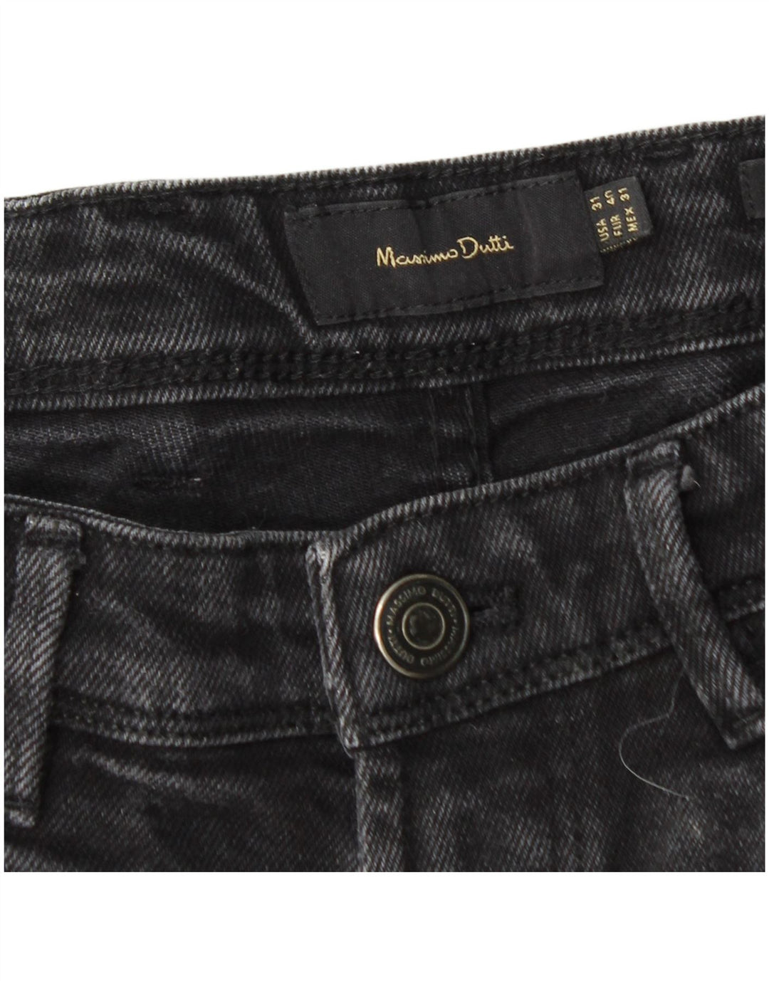 Muške uske traperice Massimo Dutti EU 40 srednje W31 L28 crne