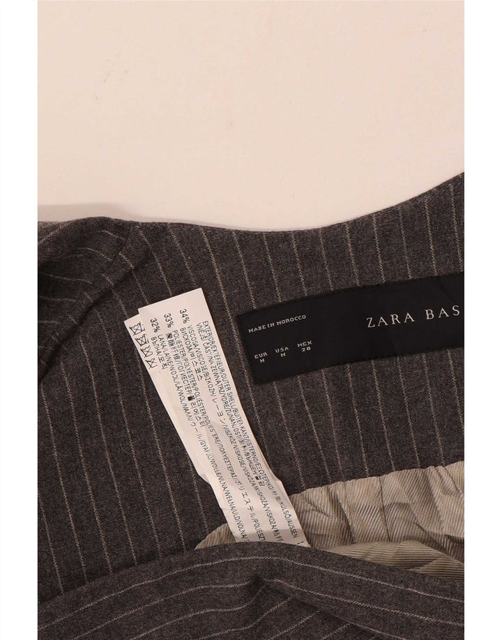 Zara ženska dugačka jakna bez rukava UK 12 srednje sive pruge