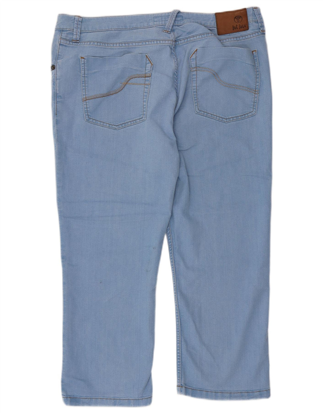 FAT FACE Ženske skraćene traperice UK 18 XL W36 L22 Plavi pamuk