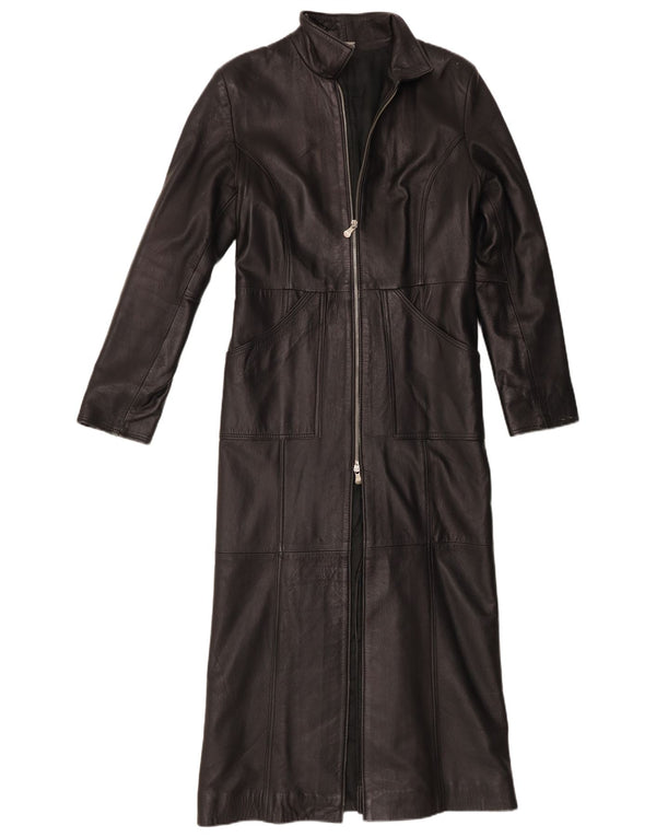 Wake ženski kožni kaput UK 12 srednje crna koža