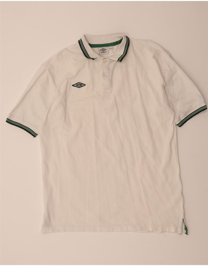 UMBRO Mens Polo Shirt 3XL White Cotton Vintage Umbro and Second-Hand Umbro from Messina Hembry 