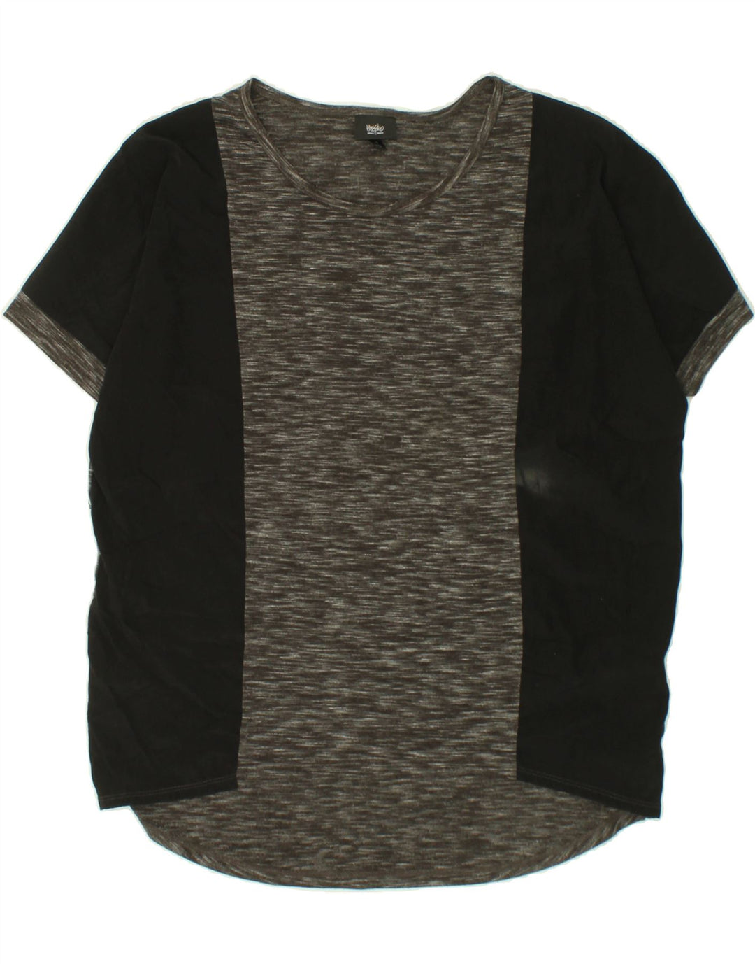 MOSSIMO Womens T-Shirt Top UK 16 Large Grey Colourblock Polyester Vintage Mossimo and Second-Hand Mossimo from Messina Hembry 