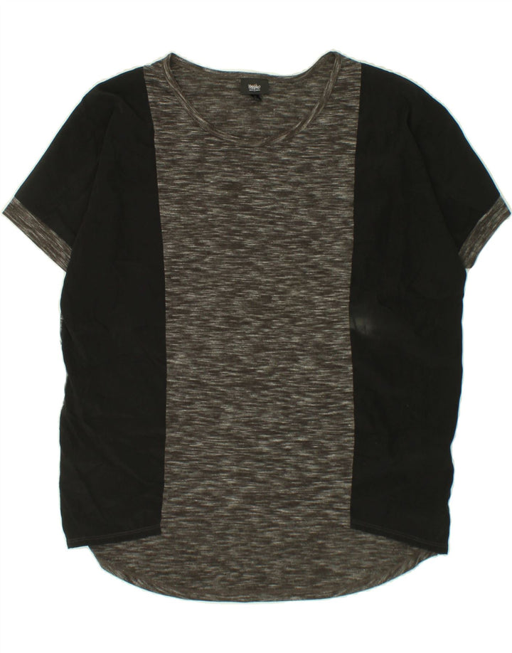 MOSSIMO Womens T-Shirt Top UK 16 Large Grey Colourblock Polyester Vintage Mossimo and Second-Hand Mossimo from Messina Hembry 