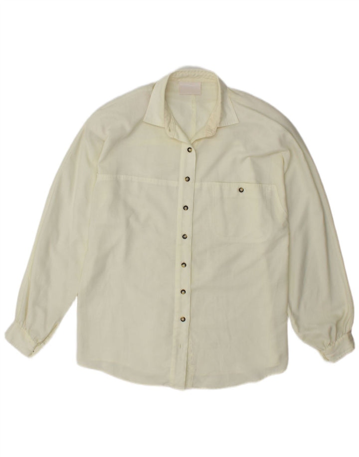 VINTAGE Ženska košulja UK 16 Large Off White