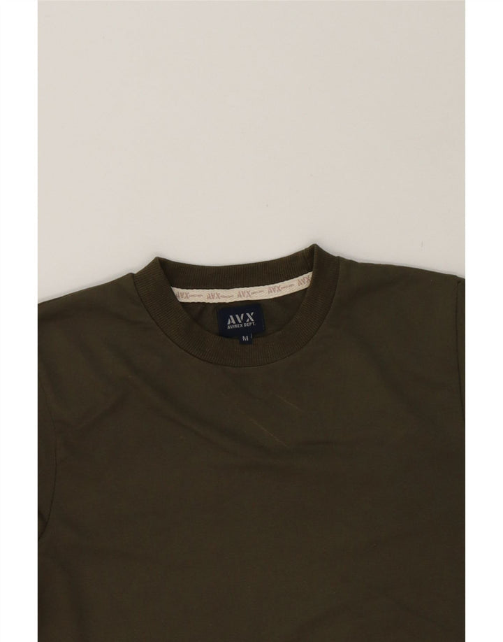 AVIREX Womens Crop Blouse Top UK 14 Medium Khaki Vintage Avirex and Second-Hand Avirex from Messina Hembry 