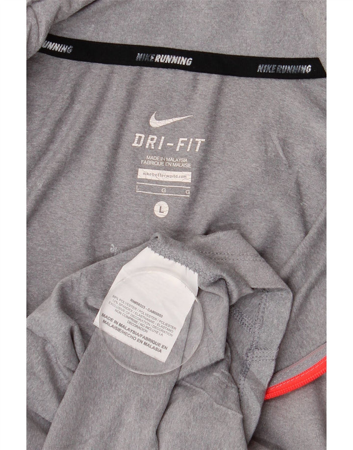 Nike Dri Fit Pulover Pulover Top Trenirka Large Gray Poliester
