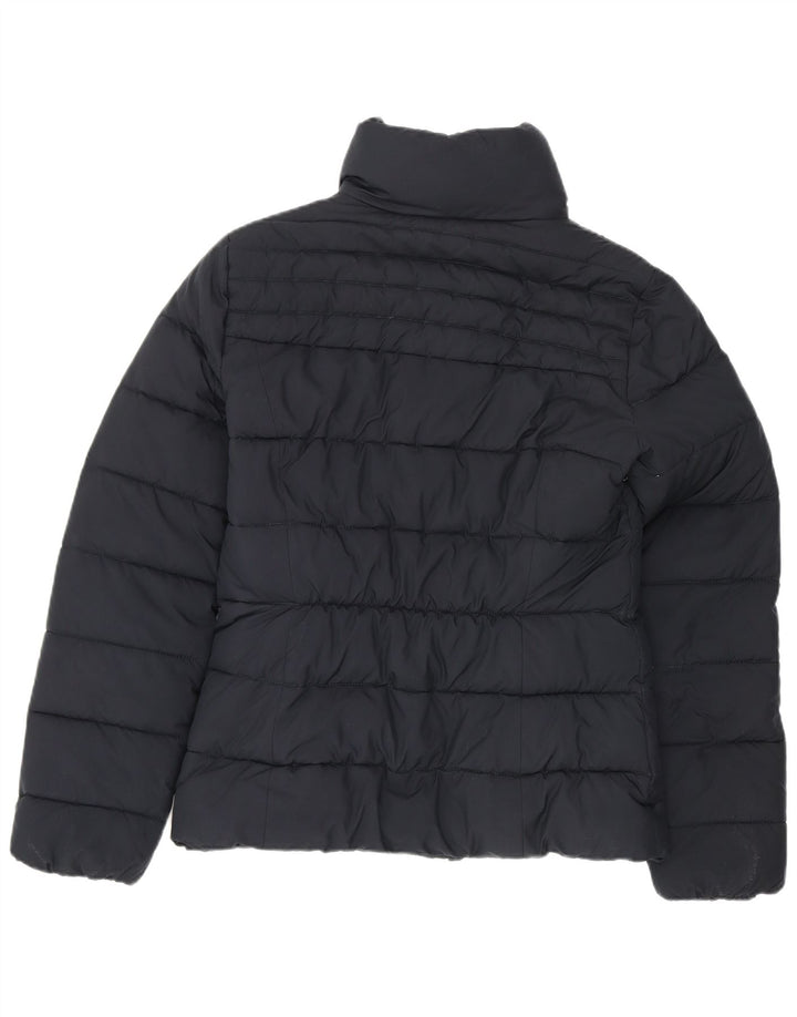 Hollister Womens Sherpa Padded Jacket UK 10 Small Navy Blue Polyester