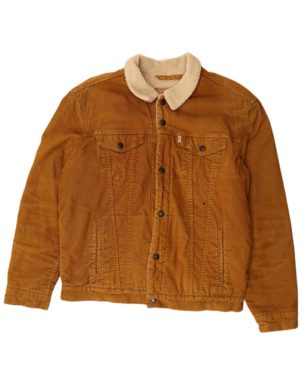 Levi's muška Sherpa jakna od samta UK 42 XL smeđi pamuk