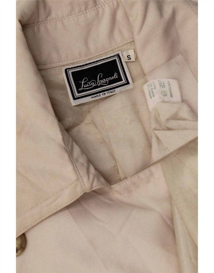 Luisa Spagnoli ženski trenč kaput UK 10 Mali bež poliester