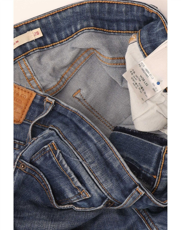 Levi's ženske 712 uske traperice W28 L32 plavi liocel