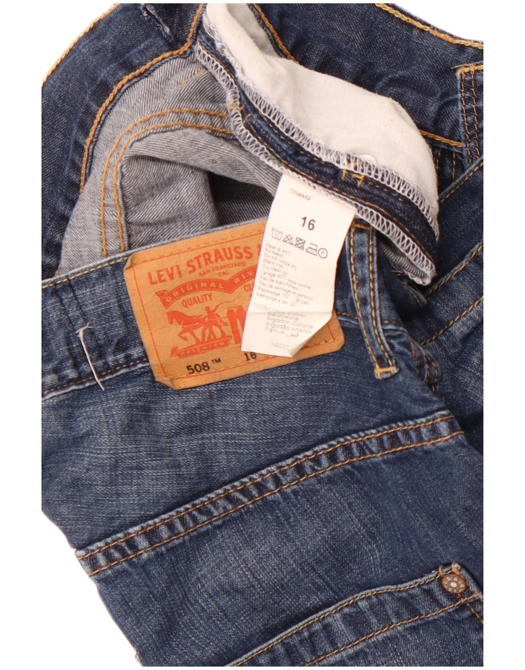 LEVI'S Girls 508 Regular Denim kratke hlače 15-16 godina W26 plavi pamuk