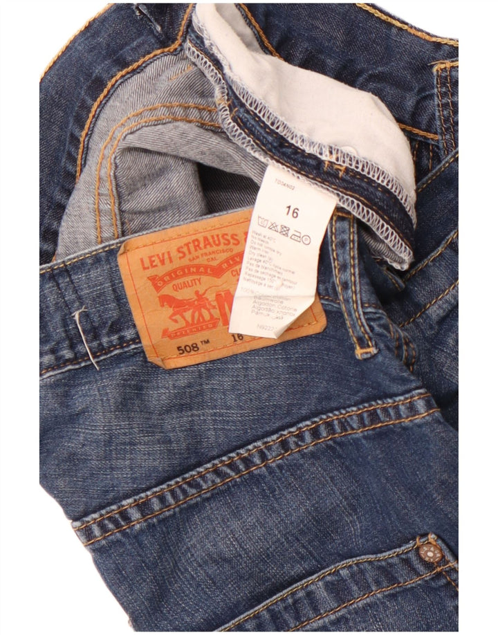 LEVI'S Girls 508 Regular Denim kratke hlače 15-16 godina W26 plavi pamuk