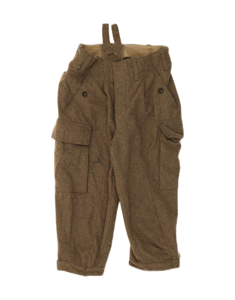 VINTAGE Mens Riding Cargo Capri Trousers W30 L17 Khaki Vintage Vintage and Second-Hand Vintage from Messina Hembry 