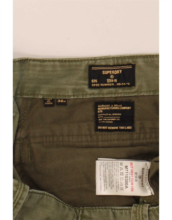 Superdry muške kargo kratke hlače W34 veliki kaki pamuk