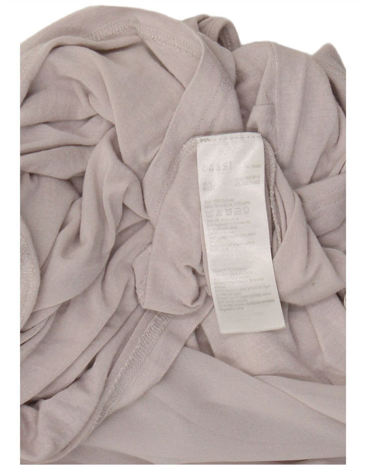 Coast ženski asimetrični gornji dio bluze UK 16 Veliki sivi cvjetni poliester