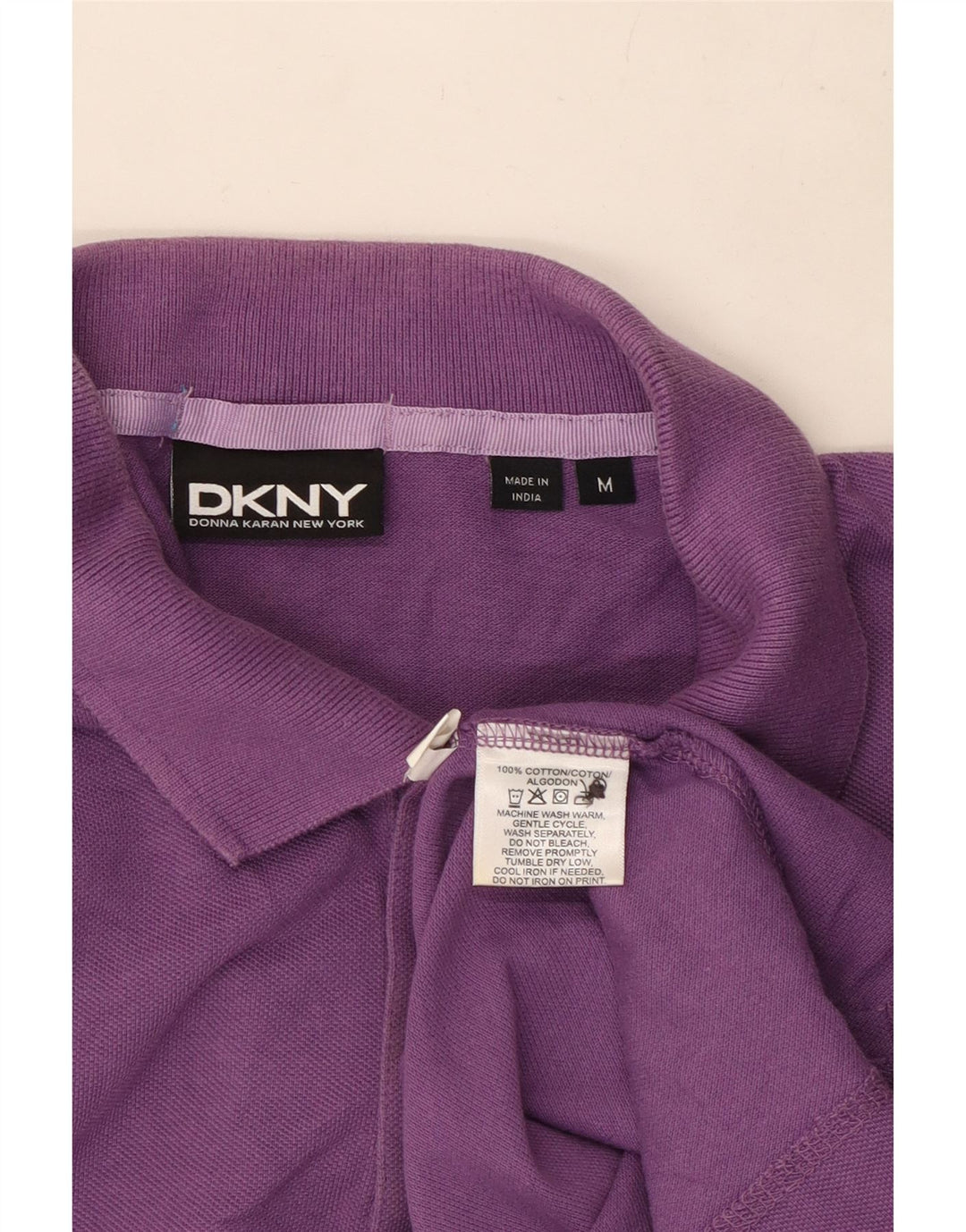 Dkny muška polo majica srednje ljubičaste boje od pamuka