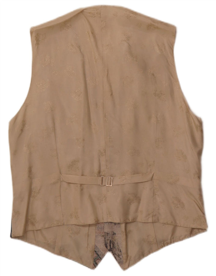 Julius Lang muški grafički prsluk IT 54 XL bež patchwork viskoza