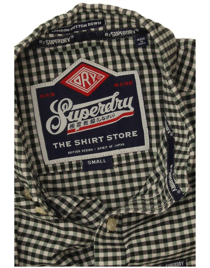 Superdry muška košulja, mali zeleni pamuk od ginghama
