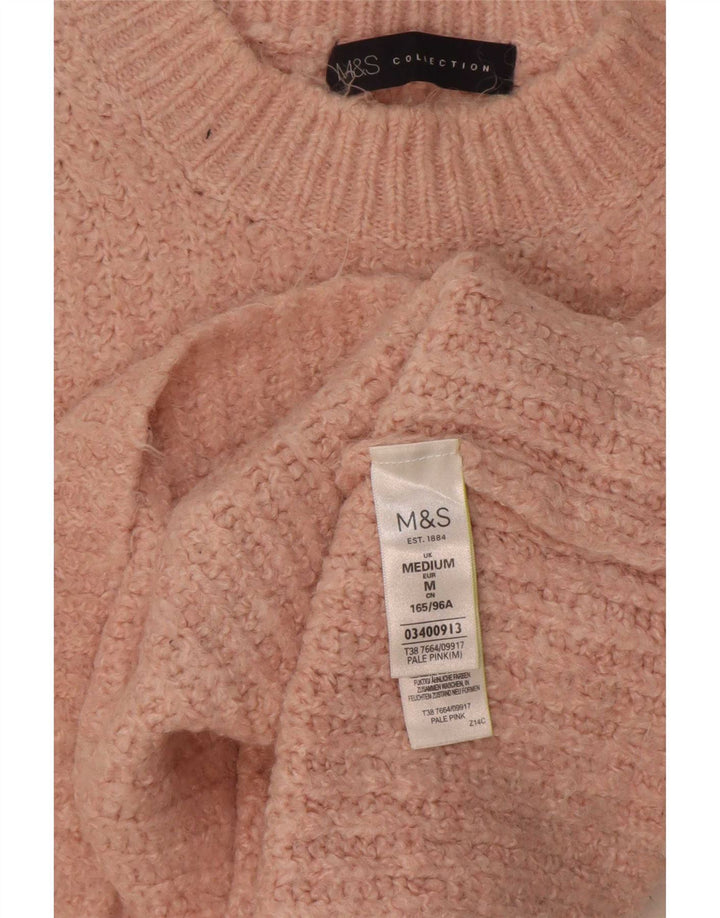Marks & Spencer ženski džemper s kornjačičastim ovratnikom UK 14 srednje ružičasta
