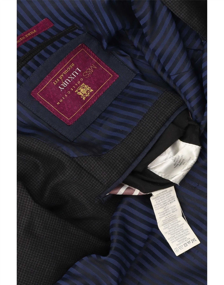 Marks & Spencer muška jakna sa 2 gumba UK 40 Srednje siva Houndstooth