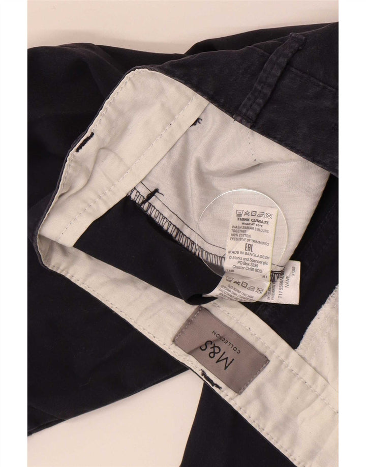 Marks & Spencer muške chino kratke hlače W30 srednje tamnoplavi pamuk