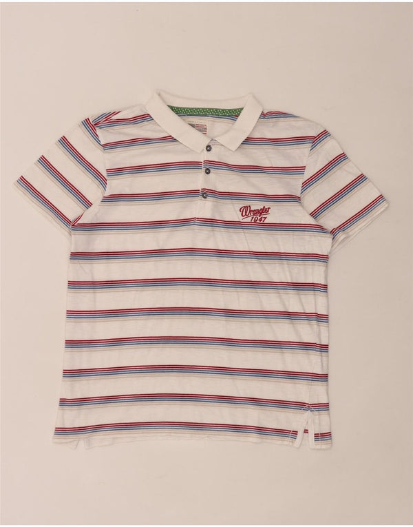 Wrangler ženska polo majica UK 12 srednje bijele pruge