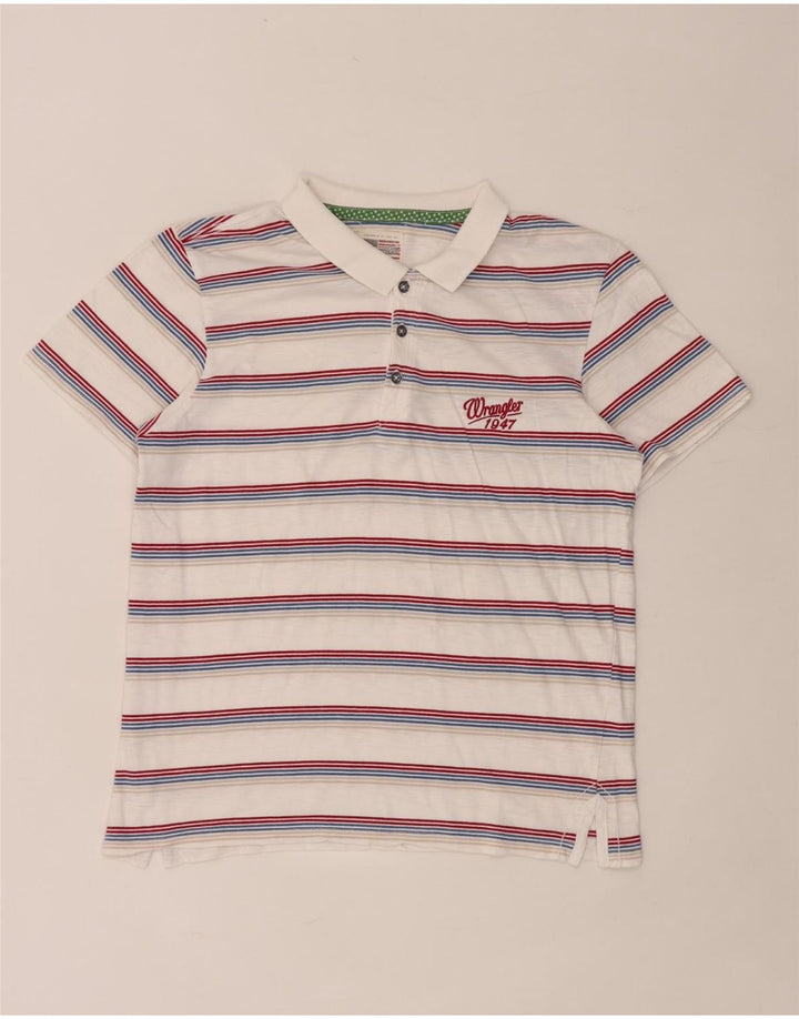Wrangler ženska polo majica UK 12 srednje bijele pruge