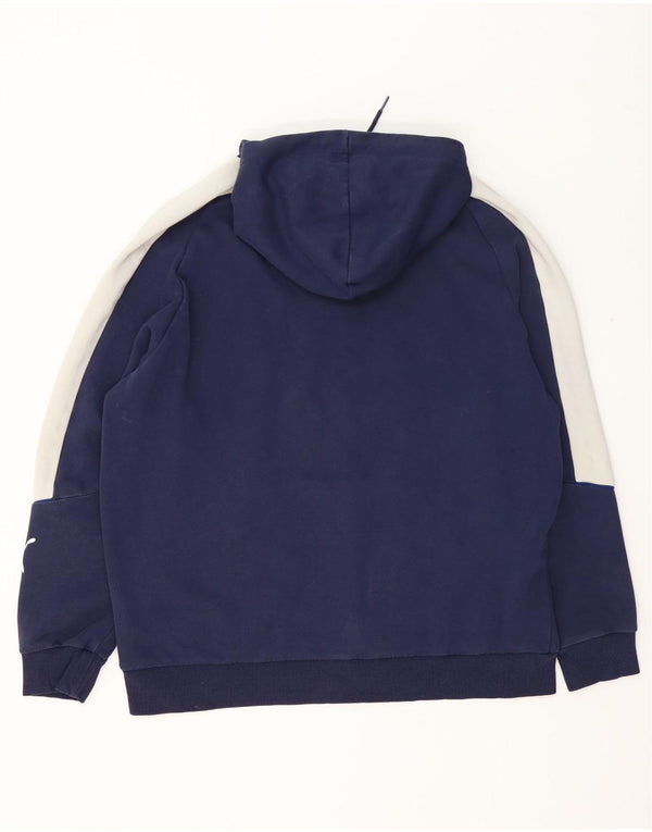 Puma muška majica s kapuljačom XL tamnoplavi pamuk u blokovima boja